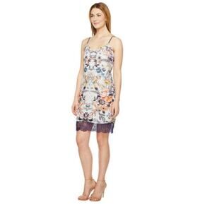 Adelyn Rae Floral Printed Slip Dress Small